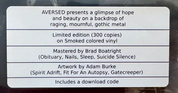 Aversed - Erasure Of Color (Лимитированое) - фото №7
