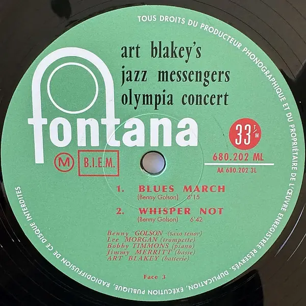 Art Blakey & The Jazz Messengers - Olympia Concert (2 платівки, Альбом, Лимітоване, Перевидання, Ремастеринг, Моно) - фото №7