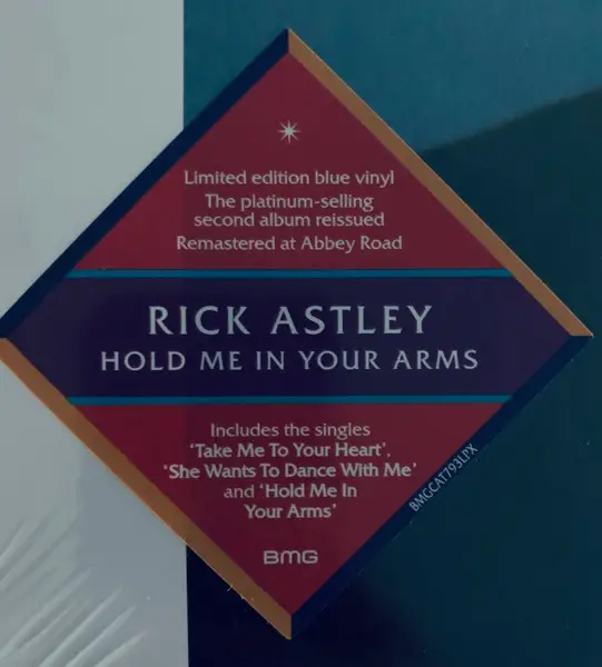 Rick Astley - Hold Me In Your Arms (Синий, Альбом, Лимитированое, Переиздание, Ремастеринг) - фото №2