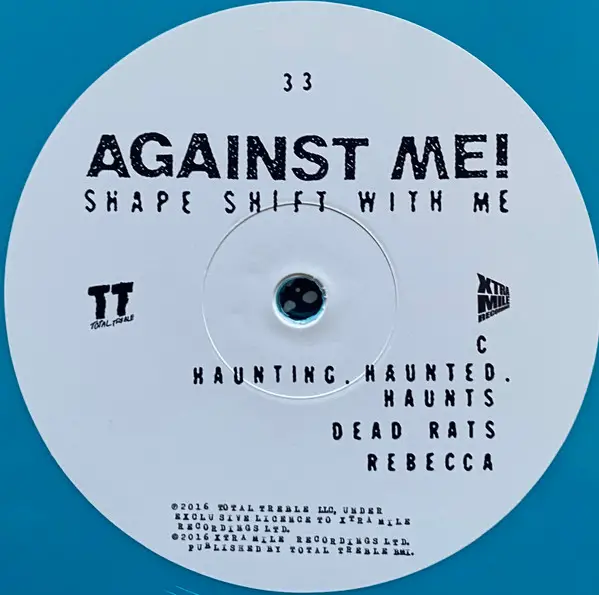 Against Me! - Shape Shift With Me (2 платівки, Blue, LP, Album, Reissue) - фото №9