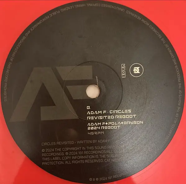 Adam F - Circles Revisited / Reboots  (Orange, Transparent) - фото №4