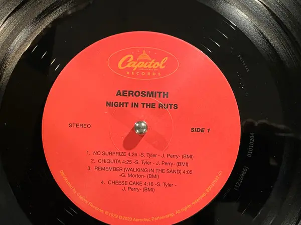 Aerosmith - Night In The Ruts (LP, Album, Reissue, Remastered, Repress) - фото №2
