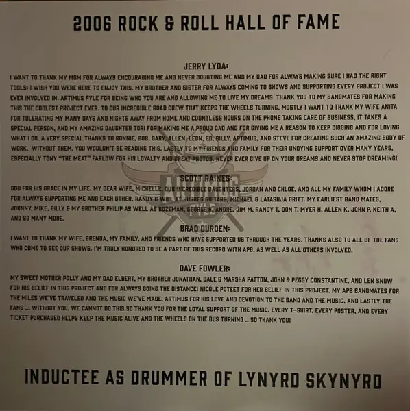 Artimus Pyle & Artimus Pyle Band - Anthems Honoring The Music Of Lynyrd Skynyrd (2 платівки, Альбом, Лимітоване, Пронумерований, Спеціальне видання) - фото №9