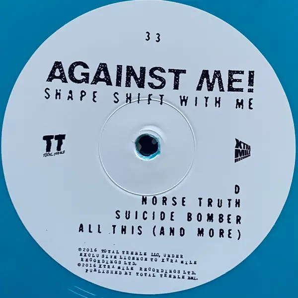 Against Me! - Shape Shift With Me (2 платівки, Blue, LP, Album, Reissue) - фото №10