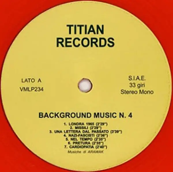 Arawak - Background Music N. 4 (Прозрачный, Оранжевый, Record Store Day, Лимитированое, Переиздание) - фото №3