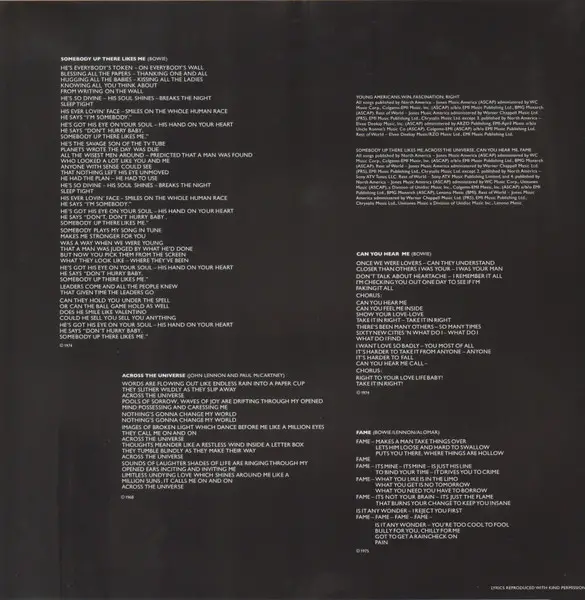 David Bowie - Young Americans (LP, Album, Reissue, Remastered, Stereo) - фото №6