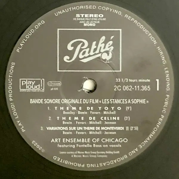 The Art Ensemble Of Chicago - Bande Sonore Originale Du Film 