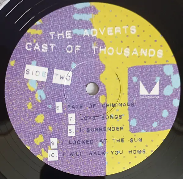 The Adverts - Cast Of Thousands  (LP, Album, Reissue) - фото №4