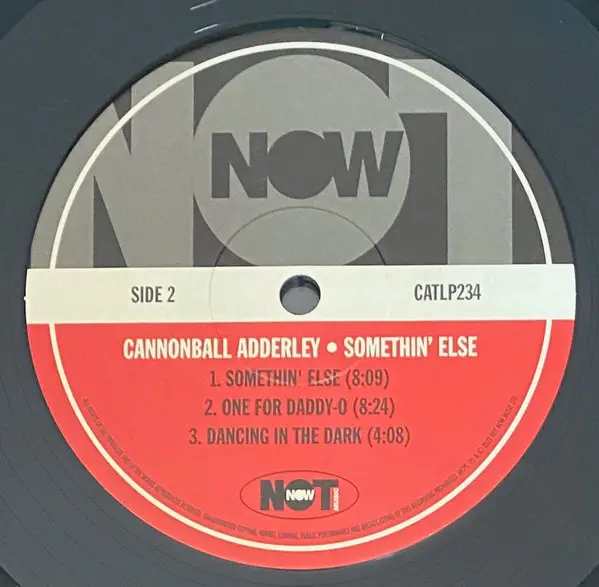 Cannonball Adderley - Somethin' Else (LP, Album, Reissue) - фото №4