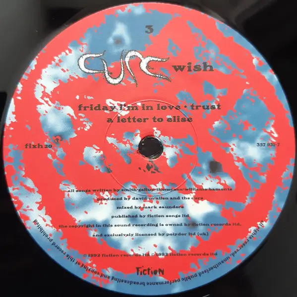 The Cure - Wish (2 платівки, Ювілейне видання до 30-річчя, 180 грам, Альбом, Перевидання, Ремастеринг) - фото №5