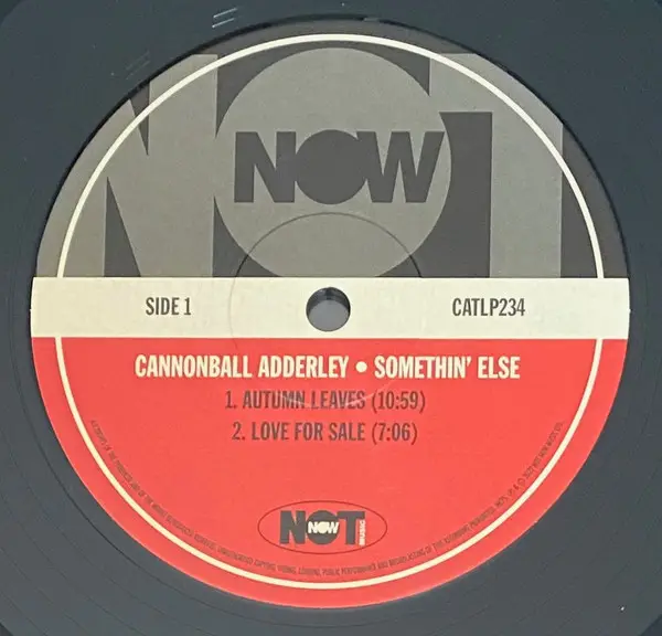 Cannonball Adderley - Somethin' Else (LP, Album, Reissue) - фото №3