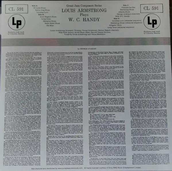 Louis Armstrong - Louis Armstrong Plays W.C. Handy (2 пластинки, 180 грамм, Переиздание, Ремастеринг, Моно) - фото №3