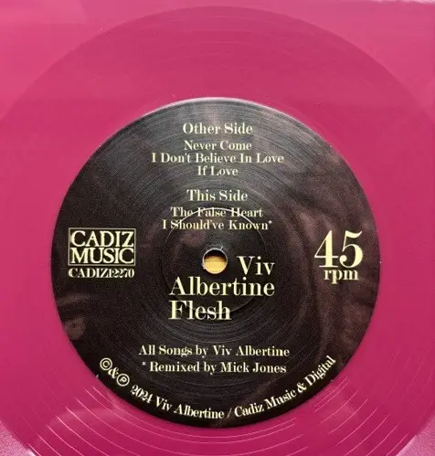Viv Albertine - Flesh (Рубіновий, Червоний, 45 об/хв, EP, Record Store Day, Лимітоване, Пронумерований) - фото №4