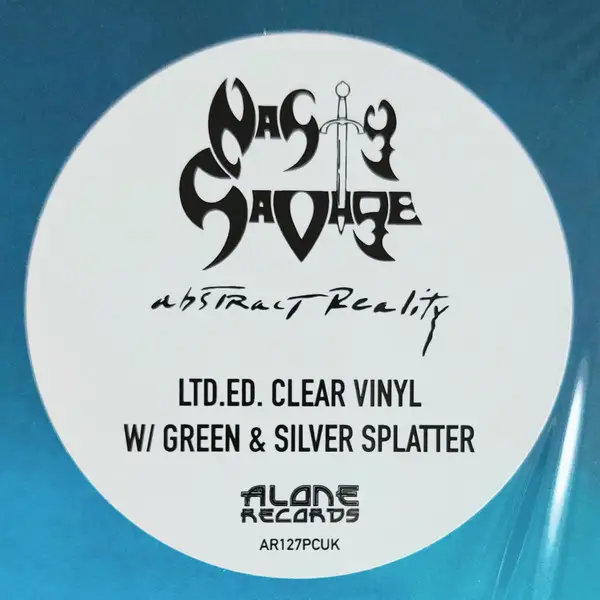 Nasty Savage - Abstract Reality (Прозрачный, Зелёный, Серебристый, Брызги, 33 ⅓ об/мин, Односторонний, EP, Гравированная, Переиздание) - фото №9