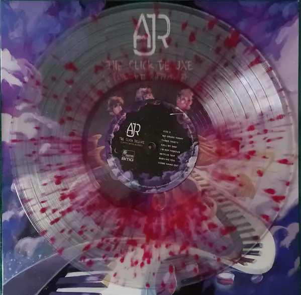 AJR - The Click (Deluxe Edition) (Limited Edition Pressing) (2 платівки, Прозорий, Червоний, Бризки, Альбом, Гравірована, Лимітоване, Перевидання) - фото №9