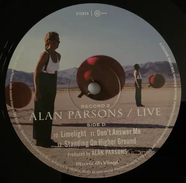 Alan Parsons - Live (2 платівки, 45 об/хв, Альбом, Перевидання) - фото №9
