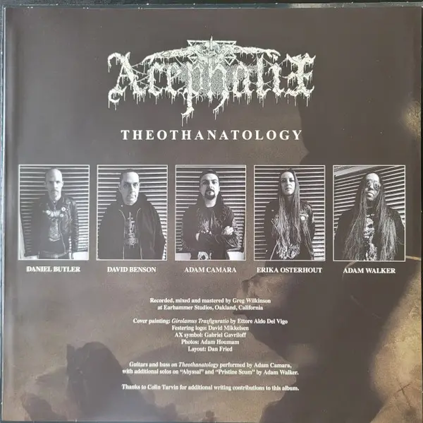 Acephalix - Theothanatology (Oxblood, Clear, Red, Smoke, LP, Album) - фото №6