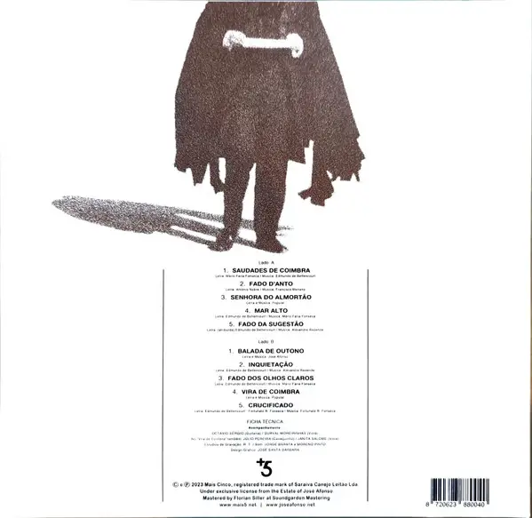 José Afonso - Fados De Coimbra E Outras Canções (LP, Album, Reissue) - фото №2