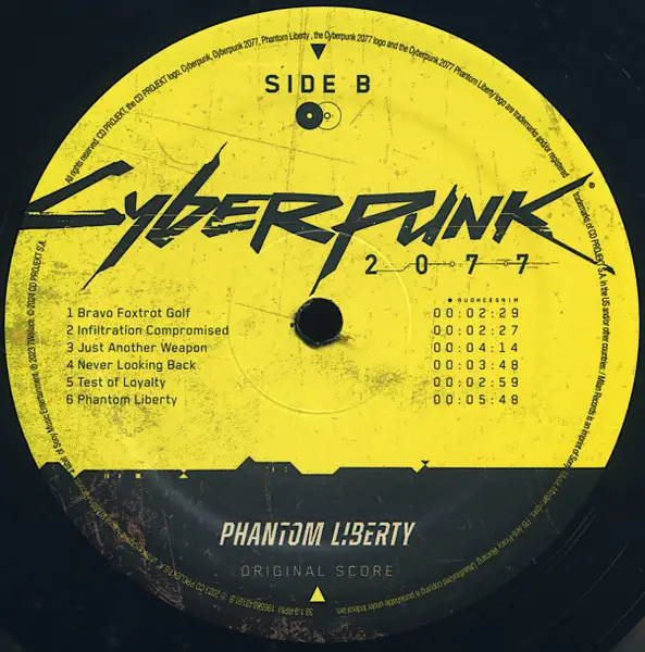 P.T. Adamczyk & Jacek Paciorkowski - Cyberpunk 2077: Phantom Liberty (Original Score) (LP, Album) - фото №4