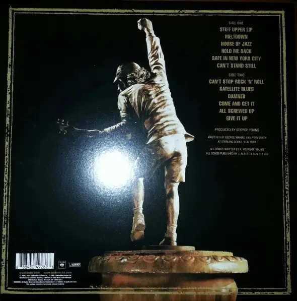 AC/DC - Stiff Upper Lip (LP, Album, Reissue, Remastered, Stereo) - фото №2
