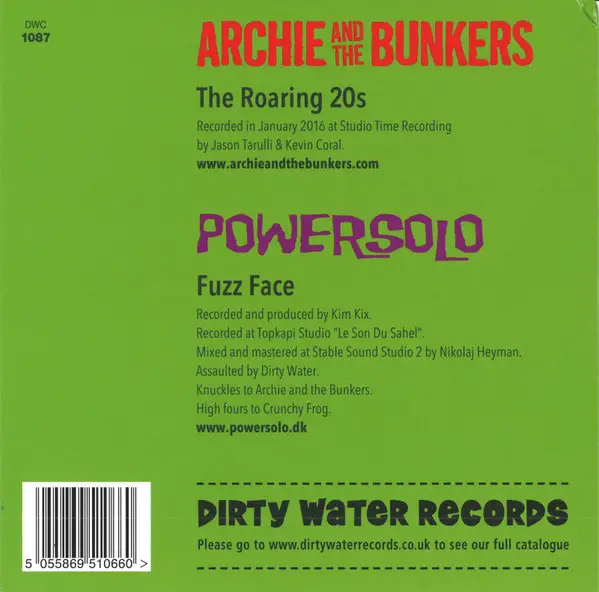 Archie And The Bunkers & Powersolo - Archie And The Bunkers / Powersolo (45 об/мин, Сингл) - фото №2