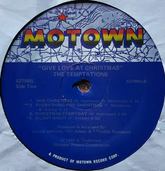 The Temptations - Give Love At Christmas (LP, Reissue) - фото №4