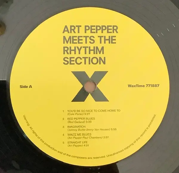 Art Pepper - Art Pepper Meets The Rhythm Section (180 грамм, Альбом, Лимитированое, Переиздание, Ремастеринг) - фото №3