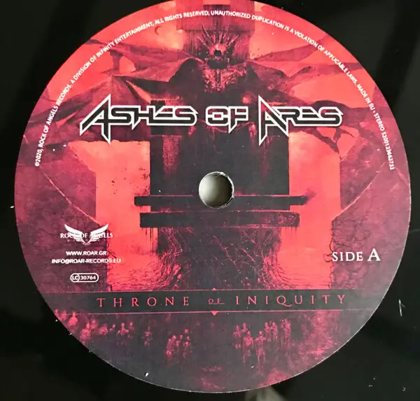 Ashes Of Ares - Throne Of Iniquity (45 об/хв, EP, Лимітоване) - фото №3