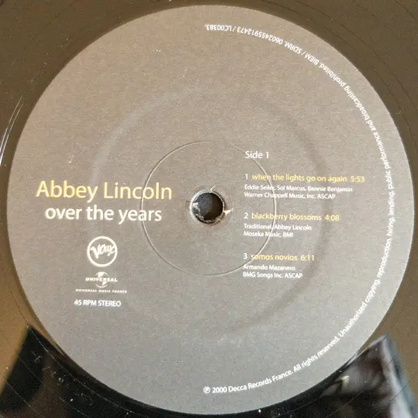 Abbey Lincoln - Over The Years (2 пластинки, LP, Album, Reissue) - фото №4