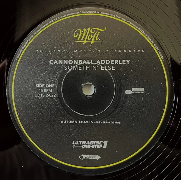 Cannonball Adderley - Somethin' Else (2 платівки, 180g, SuperVinyl™, LP, Album, Numbered, Reissue, Remastered, Stereo) - фото №6