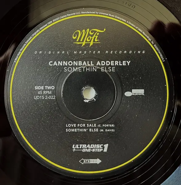 Cannonball Adderley - Somethin' Else (2 платівки, 180g, SuperVinyl™, LP, Album, Numbered, Reissue, Remastered, Stereo) - фото №7