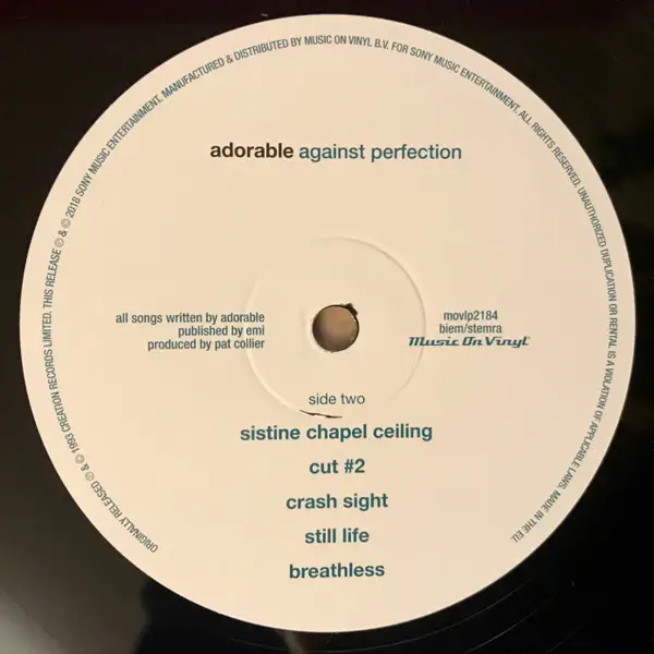 Adorable - Against Perfection (LP, Album, Reissue) - фото №8