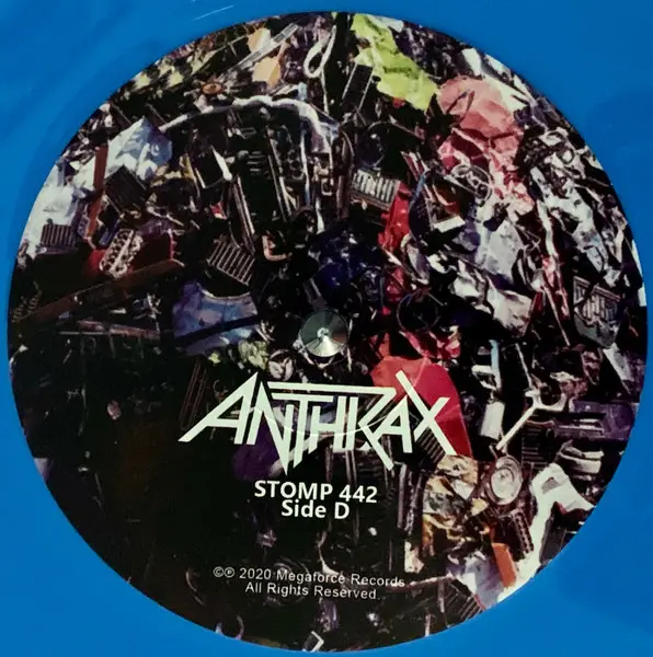 Anthrax - Stomp 442 (2 пластинки, Синий, Непрозрачный, Раскладная обложка, Альбом, Лимитированое, Переиздание) - фото №7