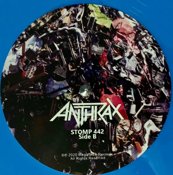 Anthrax - Stomp 442 (2 пластинки, Синий, Непрозрачный, Раскладная обложка, Альбом, Лимитированое, Переиздание) - фото №5