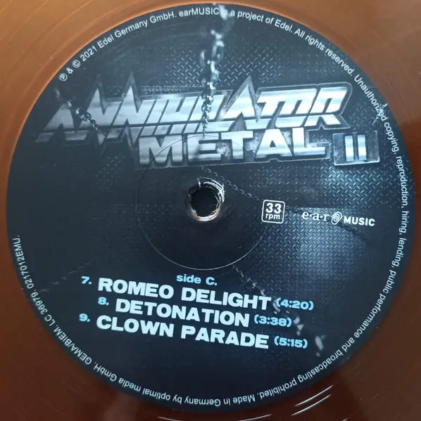 Annihilator - Metal II (2 пластинки, Оранжевый, Лимитированое) - фото №8
