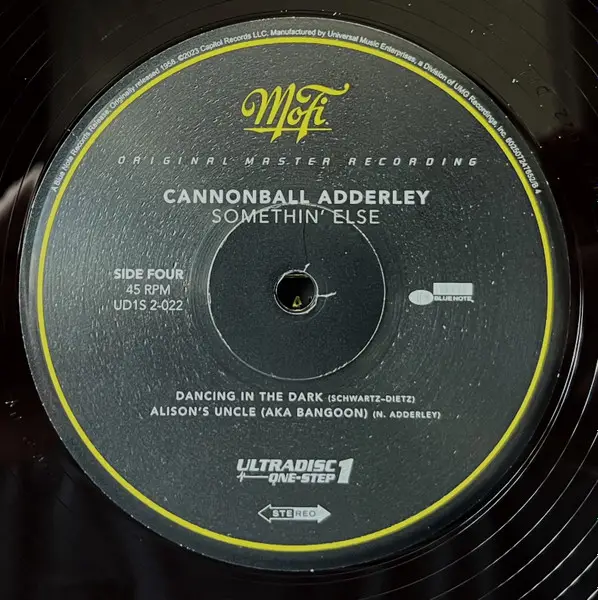 Cannonball Adderley - Somethin' Else (2 платівки, 180g, SuperVinyl™, LP, Album, Numbered, Reissue, Remastered, Stereo) - фото №11