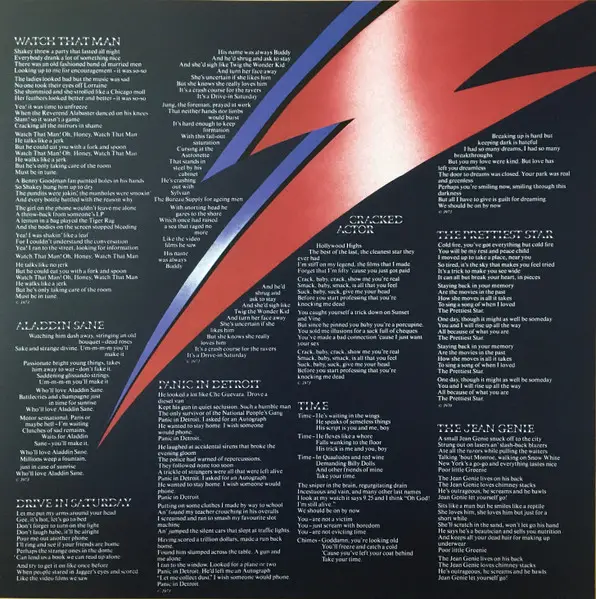 David Bowie - Aladdin Sane (LP, Album, Reissue, Remastered) - фото №5