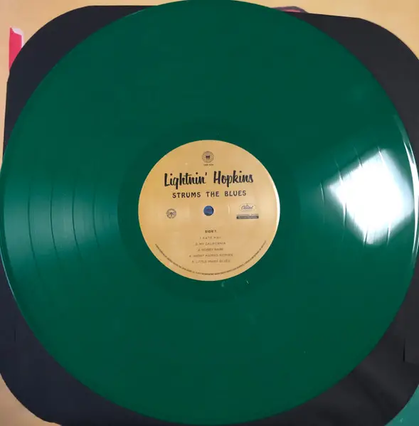 Lightnin' Hopkins - Strums The Blues (Green, Opaque, LP, Compilation, Reissue, Remastered) - фото №2