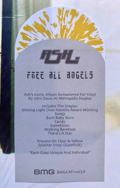 Ash - Free All Angels (Прозрачный, Жёлтый, Брызги, Альбом, Переиздание, Ремастеринг) - фото №11