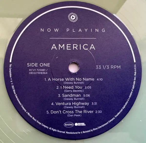 America - Now Playing (Прозрачный, Зелёный, Сборник) - фото №3