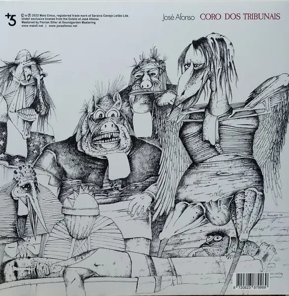 José Afonso - Coro Dos Tribunais (Gatefold, LP, Album, Reissue, Remastered, Stereo) - фото №2