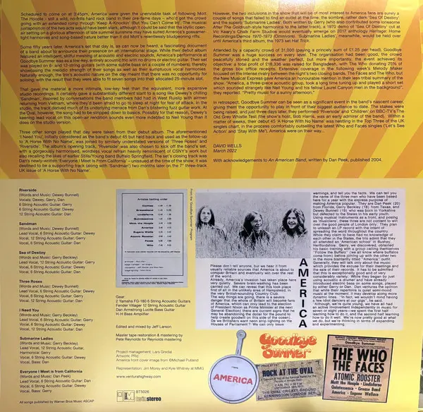 America - Live At Goodbye Summer Festival ‘71 (45 об/мин) - фото №4