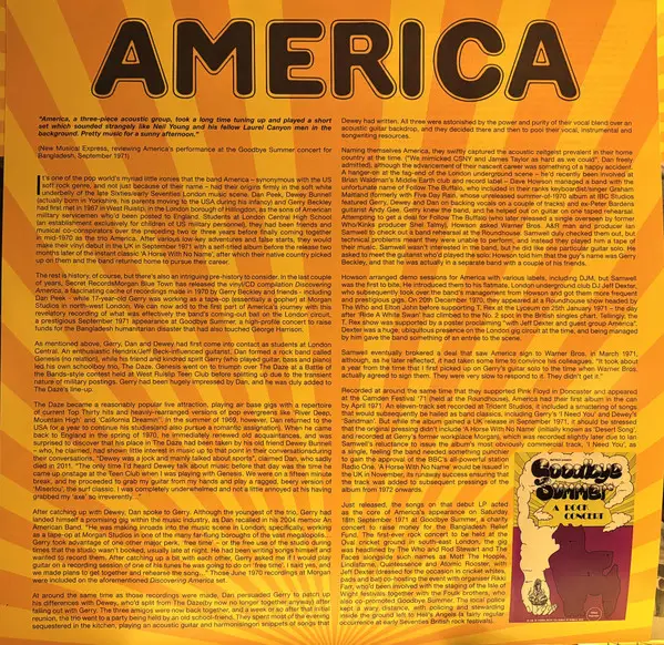 America - Live At Goodbye Summer Festival ‘71 (45 об/мин) - фото №3