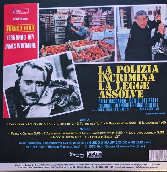 Guido And Maurizio De Angelis - La Polizia Incrimina La Legge Assolve (Original Motion Picture Soundtrack - 50th Anniversary Edition) (Красный, Чёрный, Лимитированое) - фото №4