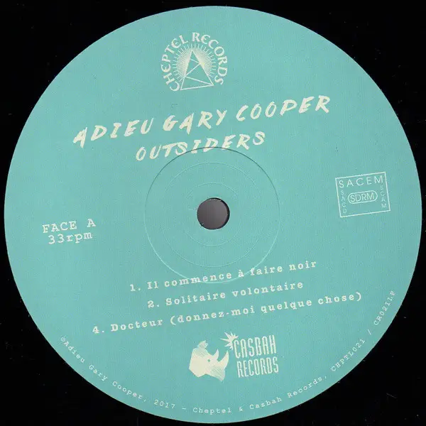 Adieu Gary Cooper - Outsiders (2 пластинки, LP, Album) - фото №3