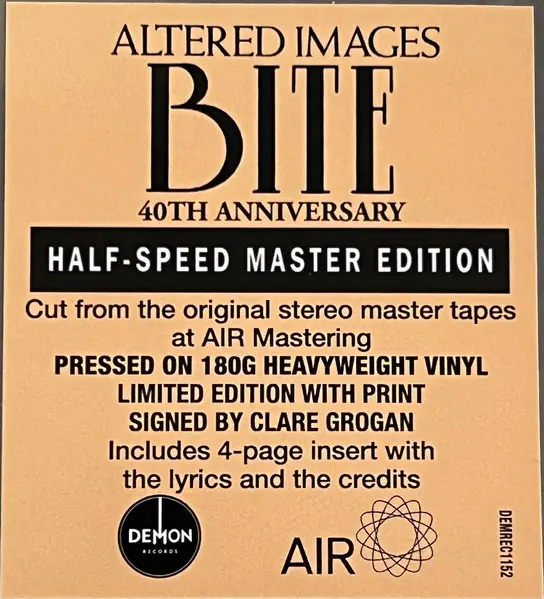 Altered Images - Bite (Мастеринг на пол-скорости, 180 грамм, Юбилейное издание на 40-летие, Альбом, Лимитированое, Переиздание) - фото №10