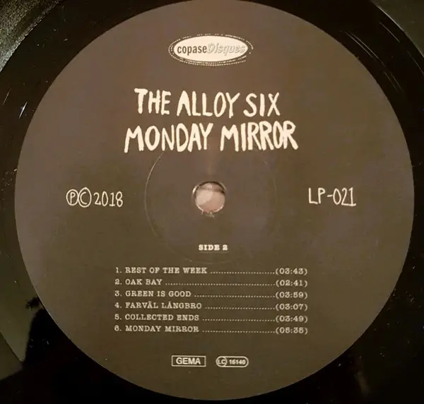 The Alloy Six - Monday Mirror (Альбом, Лимитированое) - фото №6