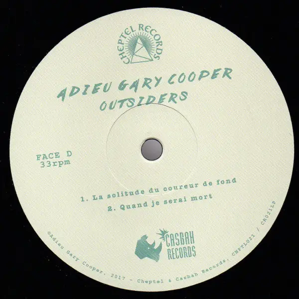 Adieu Gary Cooper - Outsiders (2 пластинки, LP, Album) - фото №6