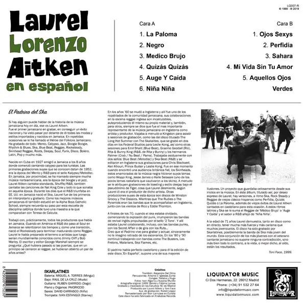 Laurel Aitken - En Español (Альбом, Deluxe видання, Ремастеринг) - фото №2