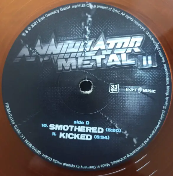 Annihilator - Metal II (2 пластинки, Оранжевый, Лимитированое) - фото №9